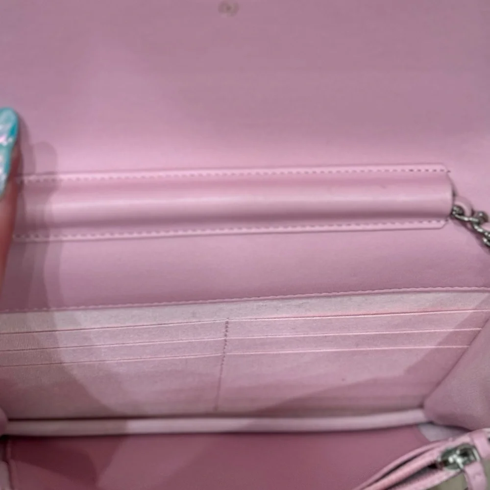 CHANEL Pink Crystal Boy WOC Lambskin Leather CC Crossbody Bag A80287 EUC COA LTD - Picture 16 of 16
